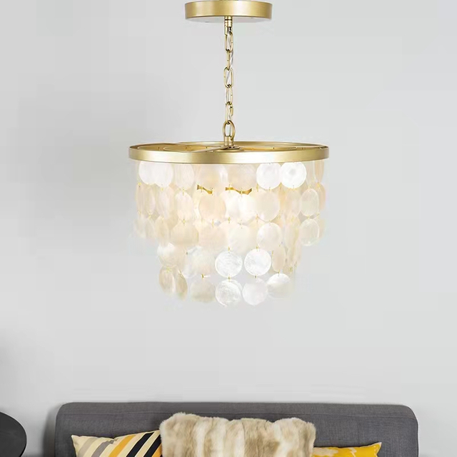 FL-011PL Handmade Retro Shell Pendant Lamp
