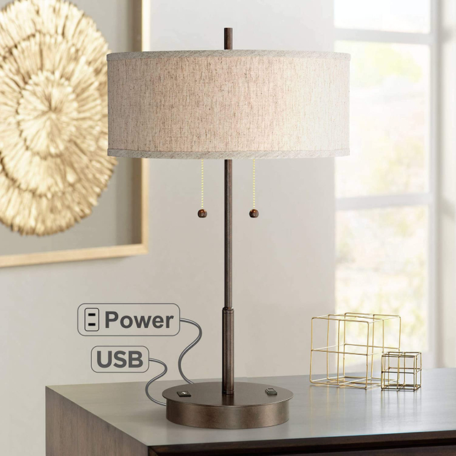 FL-042TL BRONZE USB TABLE LAMP