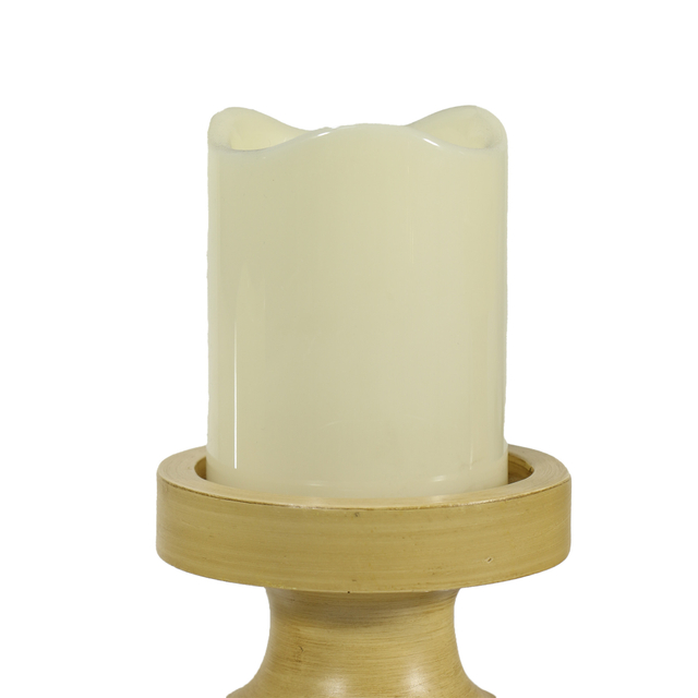 FL-016CR Dancing Unscented Pillar Candle Set