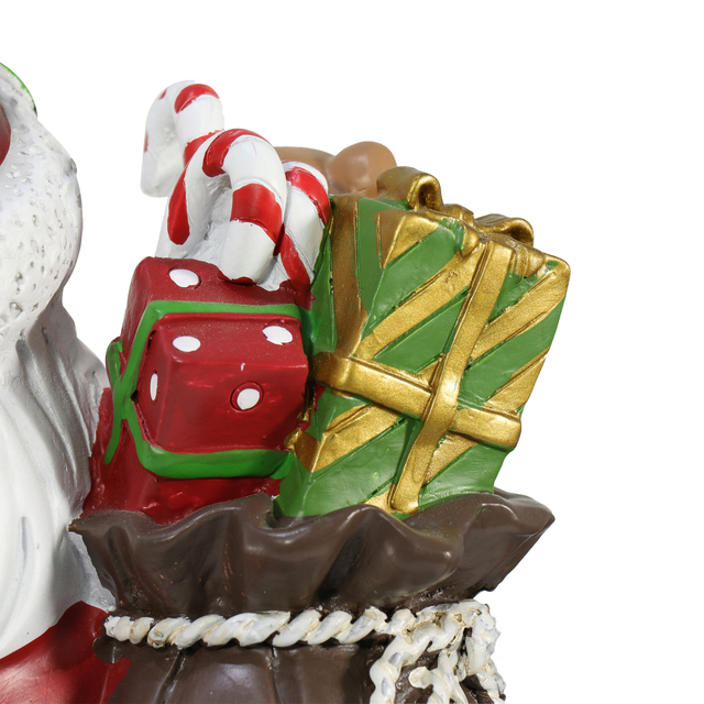 FL-004CR Resin Santa And Woodland Animals Figurine