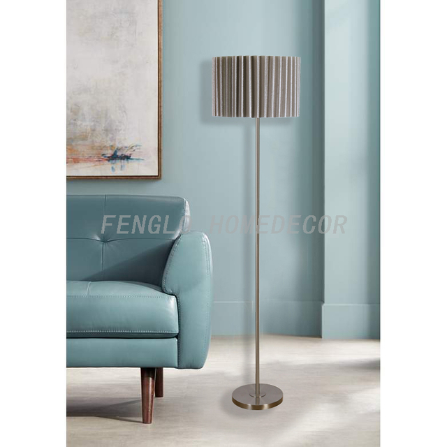 FL-050FR VELVET PLEAT FLOOR LAMP 