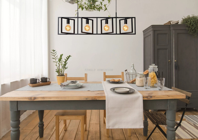 FL-028CH 4 - Lighting Hanging Kitchen Lamp