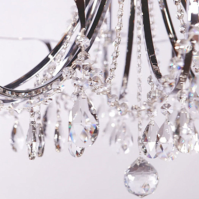 FL-010CH Crystal Ceiling Light Fixture Pendant Lamp 