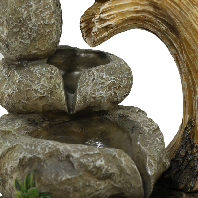 FL-022CR Falls Garden Fountain with Owl