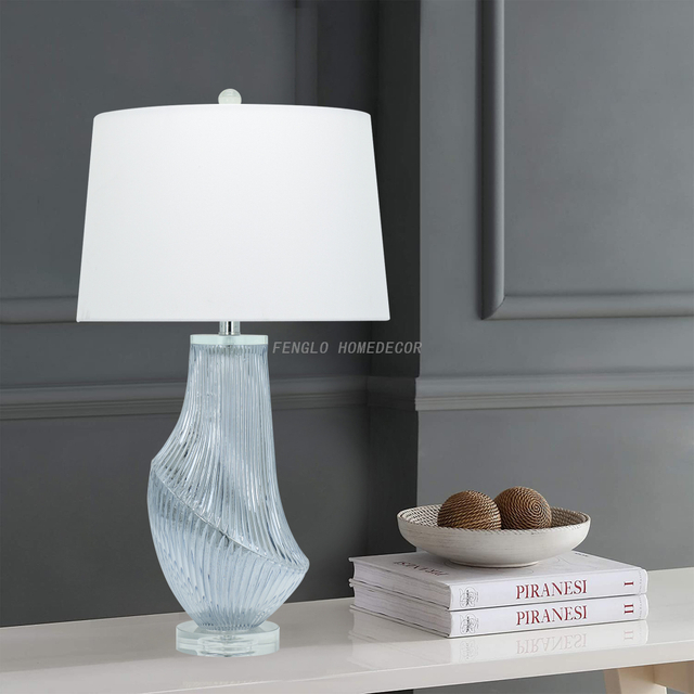 FL-118TL BLUE GLASS TABLE LAMP
