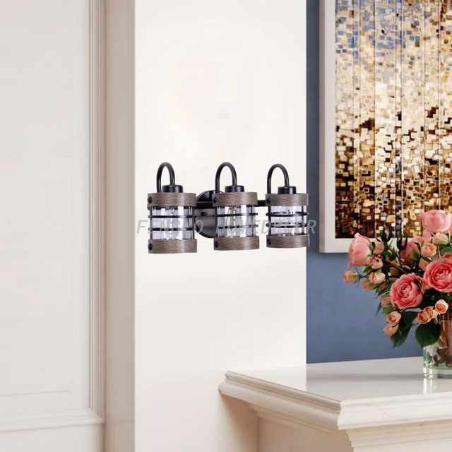 FL-011WL 3 Light Caged Wall Sconce