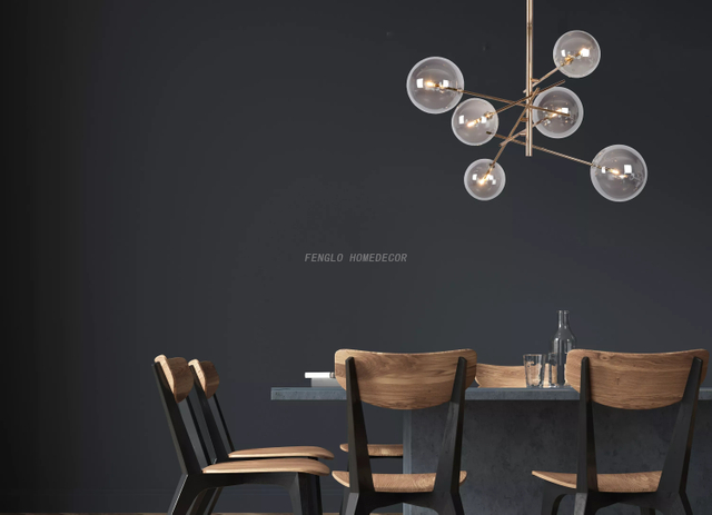 FL-029CH Modern Glass Chandelier Lamp