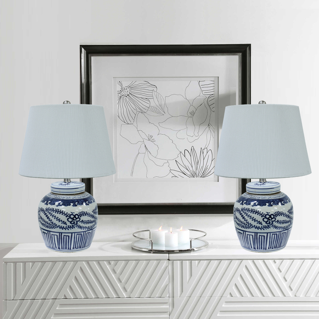 FL-024TL CHINESE TOWER PORCELAIN TABLE LAMP