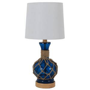 FL-063TL ROPE GLASS BEDSIDE TABLE LAMP 