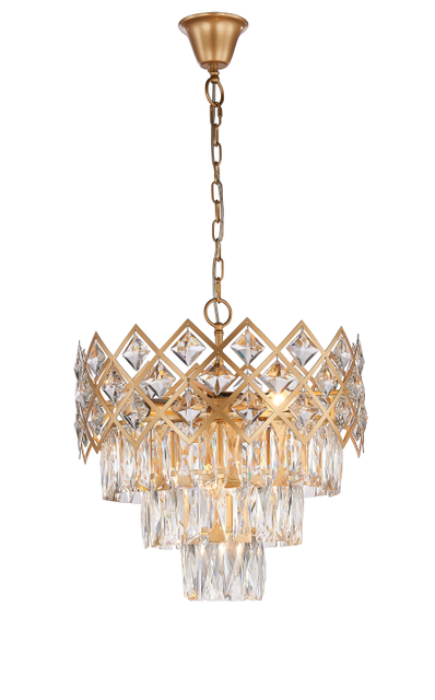 FL-023 Gold Crystal Chanderlier Light