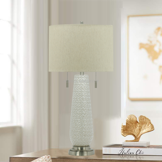 FL-115TL IVORY CERAMIC TABLE LAMP