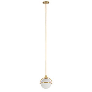 FL-020PL Globe Light Opal Glass Pendant Lamp