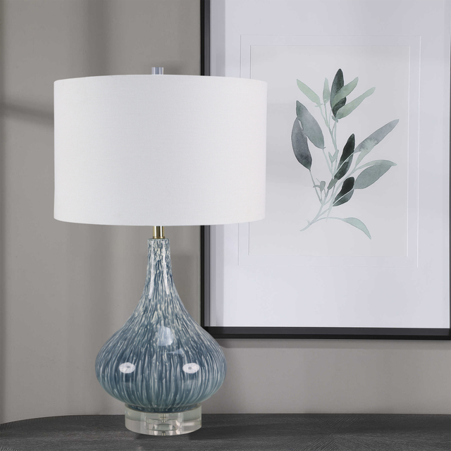 FL-002TL CIARIOT BLUE GLASS TABLE LAMP