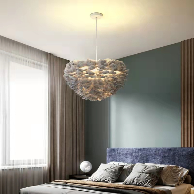 FL-008PL Feather Hanging Pendant Lamp 