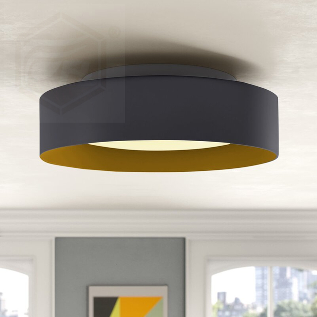 FL-009CL 3 - Light 16'' Simple Drum Flush Mount