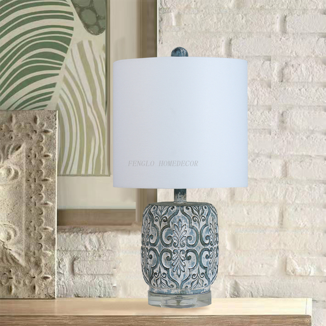 FL-103TL ANTIQUE LEAF PATTERN TABLE LIGHT