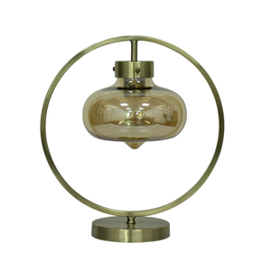 FL-093TL GLASS METAL TABLE LAMP 