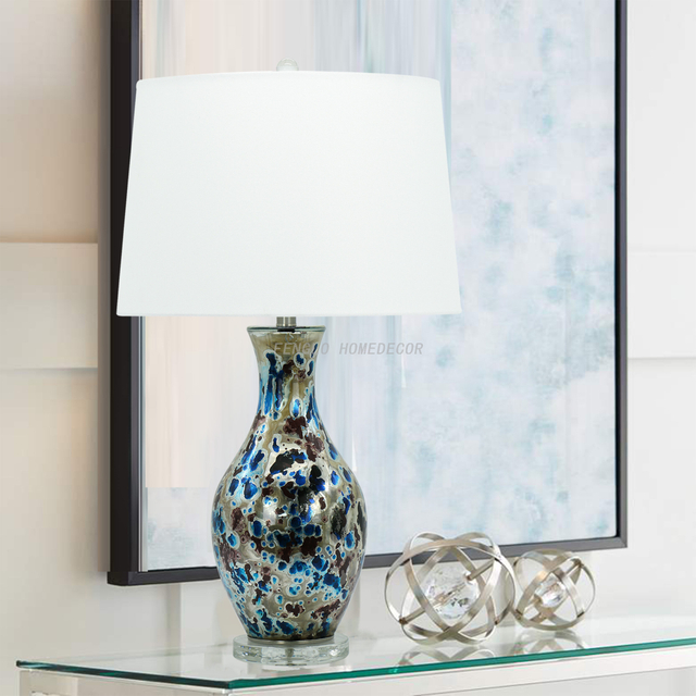 FL-130TL BLUE GLASS TABLE LIGHT