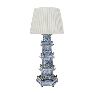 FL-023TL CHINESE TOWER PORCELAIN TABLE LAMP