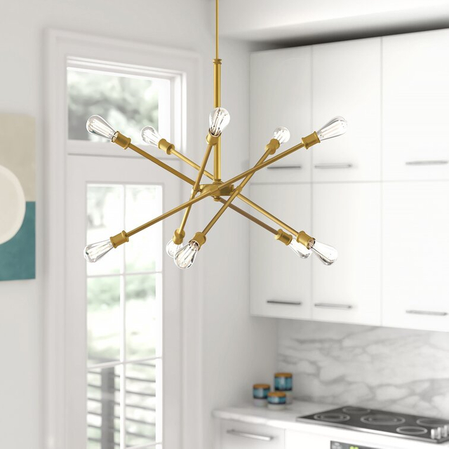 FL-004CH Light Unique Modern Linear Chandelier