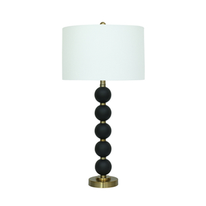 FL-091TL STACK BALL BLACK TABLE LAMP 