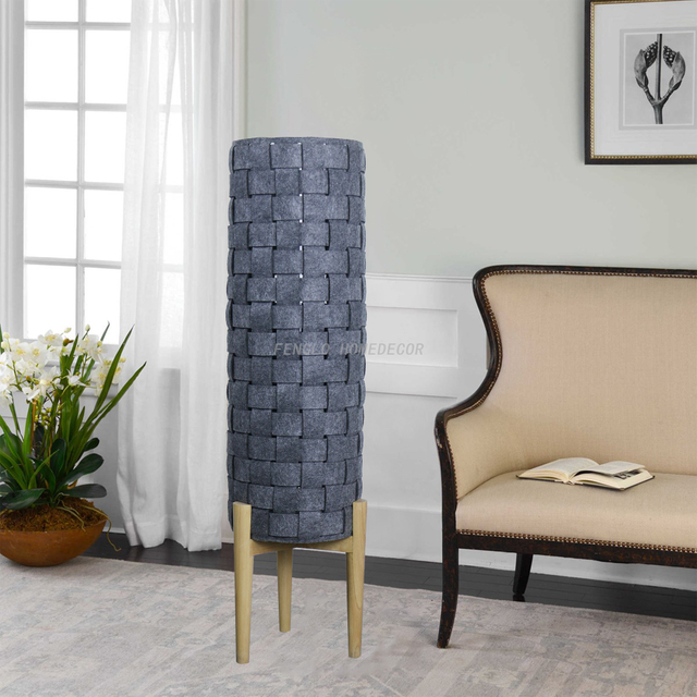 FL-045FR WOOD MODERN FLOOR LAMP 