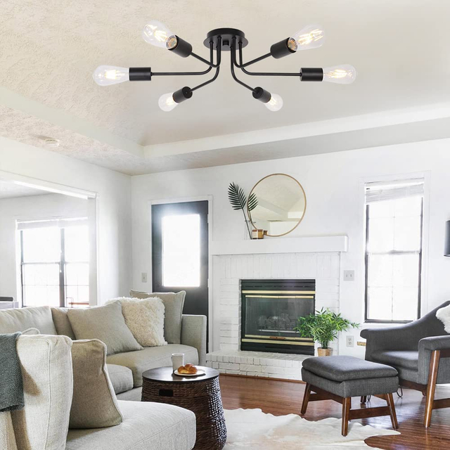 FL-017CL Semi Flush Mount Ceiling Light 