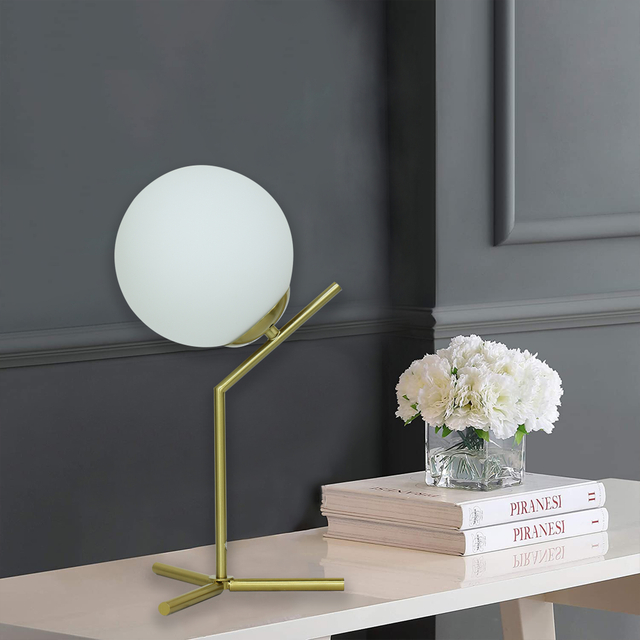 FL-092TL GLASS METAL TABLE LAMP 