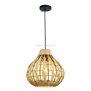 FL-015FLNatural Rattan Pendant Lamp