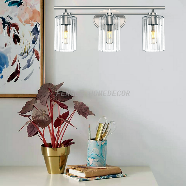 FL-018WL 3-Light Black Vanity Light