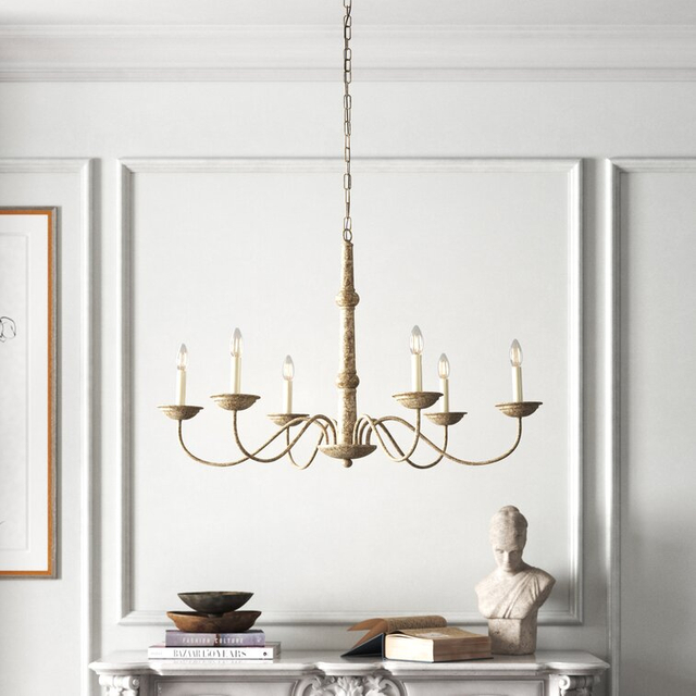 FL-008CH 6 - Light Candle Classic Chandelier Lamp