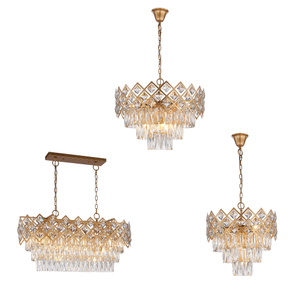 FL-023 Gold Crystal Chanderlier Light