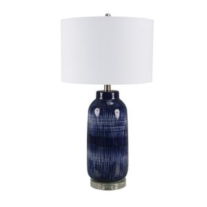 FL-003TL STATIC T BLUE GLASS TABLE LAMP