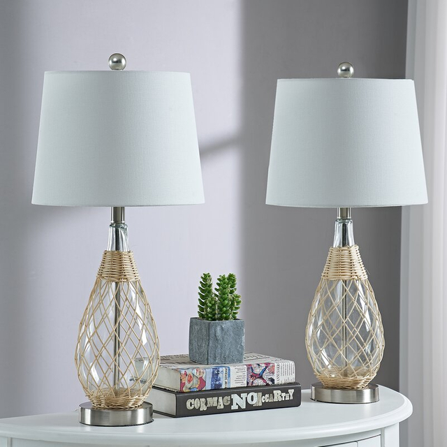 FL-059TL RATTAN BEDSIDE TABLE LAMP 