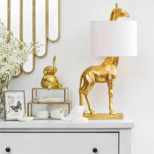 FL-040TL DEER RESIN TABLE LAMP