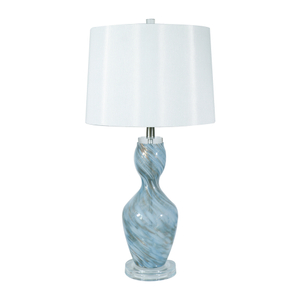 FL-065TL BLUE GLASS TABLE LAMP 