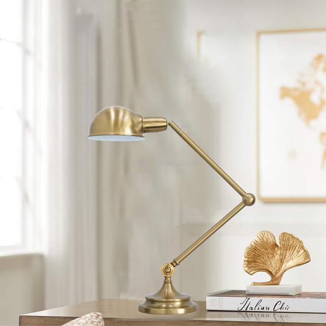 FL-142TL BRASS SWING ARM DESK LIGHT 