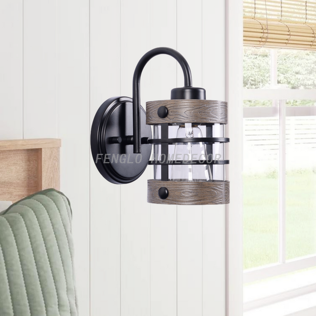 FL-010WL Caged Industrial Wall Sconce