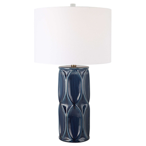 FL-169TL BLUE CERAMIC TABLE LAMP